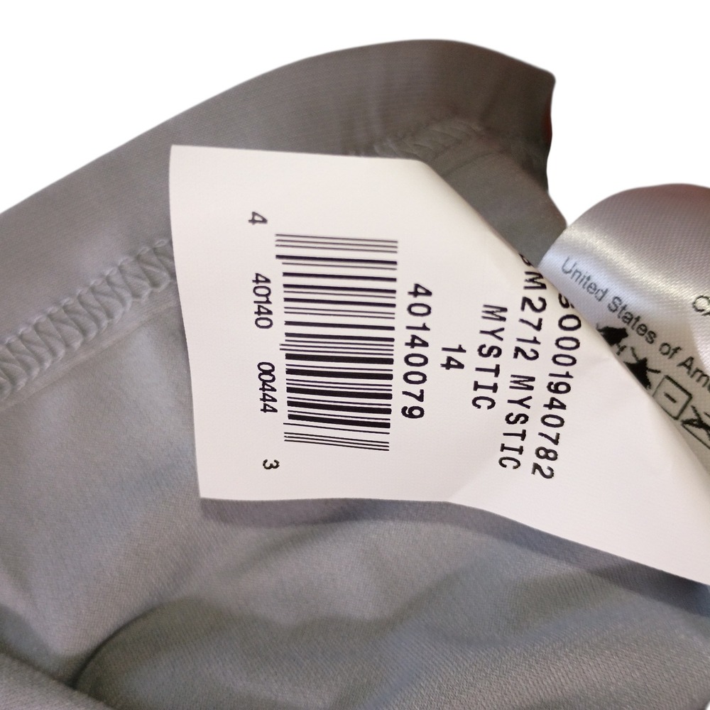 Oleg Cassini Mystic Grey Embroidered Cape Pan Mesh Sheer Top Plus Size 14 NEW - Picture 10 of 13